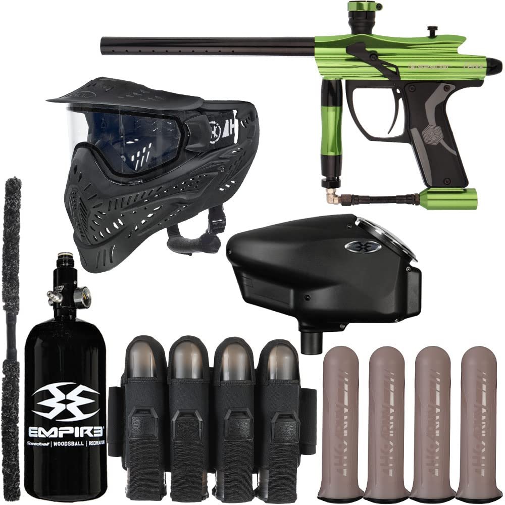 Action Village Kingman Spyder Fenix Vendetta Paintball Gun Package Kit (Gloss Lime)