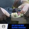 Holtzman's Gorilla Survival Baby Silverback Fixed Blade Hunting Knife with Kydex Sheath & Ferro Rod (Black+Blue) - Ideal for Camping and Outdoor Adventures view 3