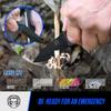 Holtzman's Gorilla Survival Baby Silverback Fixed Blade Hunting Knife with Kydex Sheath & Ferro Rod (Black+Blue) - Ideal for Camping and Outdoor Adventures view 4
