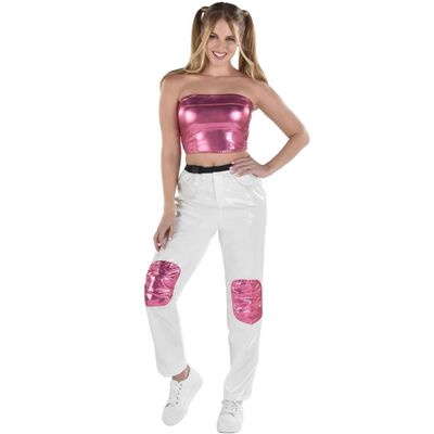 Womens Multicolor 90's Pop Princess Costume (Large/X-Large) - 2 Pcs. - Iconic Style, Perfect For Retro Parties & Themed Events