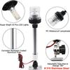 KAOLALI Boat Stern Light 12" Marine Navigation Light White LED Navigation Anchor Lights with Stainless Steel Bracket Waterproof All Round 360 Fold Down for Fishing Boat Yacht Pontoon 12V-24V view 2