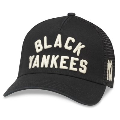 AMERICAN NEEDLE New York Black Yankees National Negro League Vintage Baseball Valin Snapback Hat (22016A-NBY-BLK)