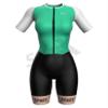Sparx Aero Triathlon Suit Women Short Sleeve Tri Suit Women Running Swimming Cycling Skinsuit (Mint Green, Small) view 2