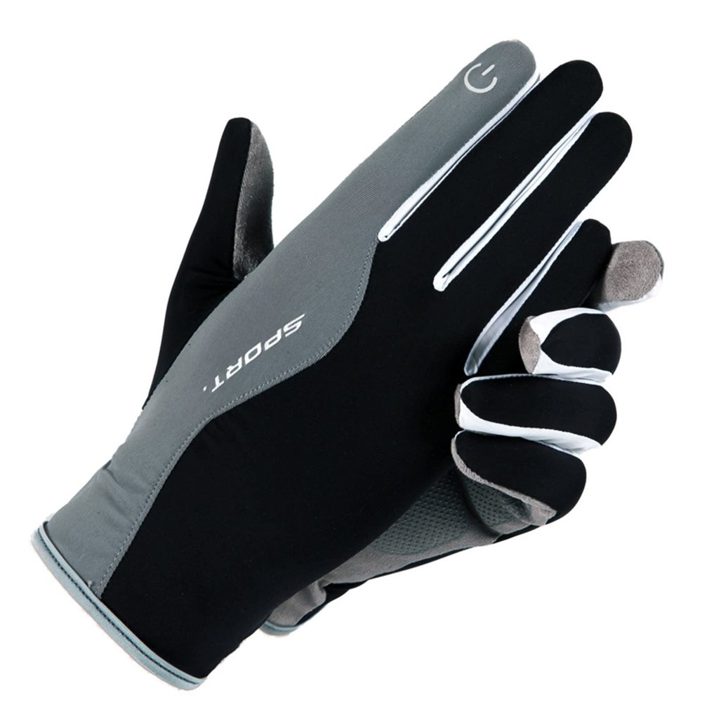 IPENNY Unisex Elastic Summer Gloves for Men, Women, Non-Slip Anti-UV Breathable Gloves, Sunscreen Ice Silk Cooling Thin Mittens for Driving Bike Cycling