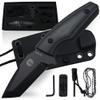 Holtzman's Gorilla Survival Tanto Fixed Blade Neck Knife with Kydex Sheath & Ferro Rod (Black) - Ideal for Outdoor Activities and Everyday Carry view 1