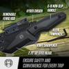Holtzman's Gorilla Survival Tanto Fixed Blade Neck Knife with Kydex Sheath & Ferro Rod (Black) - Ideal for Outdoor Activities and Everyday Carry view 3