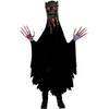 Illusion Robed Ghoul Costume - Large (12-14) - Black/Grey/Red Premium Polyester, Uniquely Creepy & Perfect for Halloween - 1 Pc. view 1