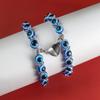 2 Pcs Turkish Evil Eye Glass Bead Stretch Bracelet Set Crystal Strand Protection Amulet Fatima Hamsa Hand Charm Lucky Jewelry for Women Men-2pcs-1 view 4