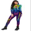 Honeystore Women's Skeleton Bodysuit Halloween Costume Bodycon Catsuit Jumpsuit B142-340 L