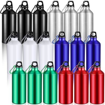 Potchen 18 Pcs Water Bottles Multipack Aluminum Bulk Valentine's Day Galentine's Gifts Metal Reusable Lightweight Sport School Leak Proof with Twist Cap Gym Hiking Outdoor Travel(Multicolor,20 oz)