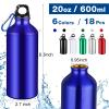 Potchen 18 Pcs Water Bottles Multipack Aluminum Bulk Valentine's Day Galentine's Gifts Metal Reusable Lightweight Sport School Leak Proof with Twist Cap Gym Hiking Outdoor Travel(Multicolor,20 oz) view 2