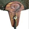 Cedar Turkey Tail Mounting Kit w/Beard and Spur Display- Personalized, Two Designs view 2