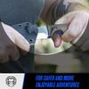 Holtzman's Gorilla Survival Baby Silverback Fixed Blade Hunting Knife with Kydex Sheath & Ferro Rod (Silver+Blue) - Ideal for Camping and Outdoor Adventures view 4