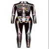 Honeystore Women's Skeleton Bodysuit Halloween Costume Bodycon Catsuit Jumpsuit B142-339 L view 4
