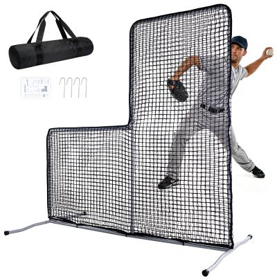 KAIDIDA Baseball L Screen 7 X 7 FT Softball Pitching Screen for Outdoor Training Use Portable L Screen Baseball for Batting Cage Pitching Protector Net