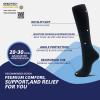 fenglaoda 8 Pairs Compression Socks for Men & Women 20-30 mmHg Knee High Nurse Pregnant Running Medical and Travel Athletic(L/XL,Black White) view 3