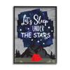 Stupell Industries Sleep Under the Stars Mountain Camping Tent Grain Pattern, Design by Linda Birtel view 1