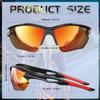 DEAFRAIN Sports Polarized Sunglasses for Men Women Baseball Cycling Running Fishing Driving Golf Red Glasses TR90 Unbreakable Frame view 2