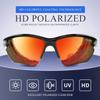 DEAFRAIN Sports Polarized Sunglasses for Men Women Baseball Cycling Running Fishing Driving Golf Red Glasses TR90 Unbreakable Frame view 3