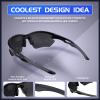 DEAFRAIN Sports Polarized Sunglasses for Men Women Baseball Cycling Running Fishing Driving Golf Red Glasses TR90 Unbreakable Frame view 4