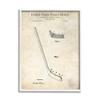 Stupell Industries Vintage Hockey Stick Sports Diagram Patent Blueprint, Design by Karl Hronek view 1