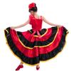 Libaobaoyo Girls Flamenco Dancer Costume Satin Full Circle Bull Dance Dress Maxi Length Performance Dancewear (as1, Age, 5_Years, 6_Years, 5-6 Years) view 4