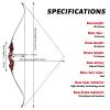 60 Inch Black Hunter Archery Recurve Bows 20-60Lbs Traditional Bow with Arrow Quiver Right Hand Hunting Bows for Adults Outdoor Shooting Competition (20LBS) view 2