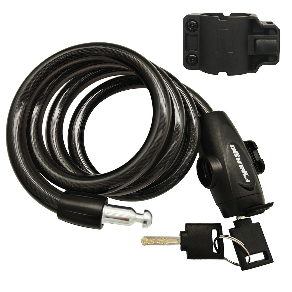 RYANGO Bike Lock, Bike Locks Heavy Duty Anti Theft, Bicycle Lock Cable with Mounting Bracket and 2 Keys, Bicycle Locks for Road Bike Mountain Bike Scooters
