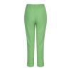 LIUguoo 2024 Summer Pants for Women Casual Pockets Cotton Linen Wide Leg Drawstring Elastic Waist Capris Crop Pants Slacks Green view 2