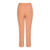 LIUguoo 2024 Summer Pants for Women Casual Pockets Cotton Linen Wide Leg Drawstring Elastic Waist Capris Crop Pants Slacks Orange view 2