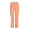 LIUguoo 2024 Summer Pants for Women Casual Pockets Cotton Linen Wide Leg Drawstring Elastic Waist Capris Crop Pants Slacks Orange view 4