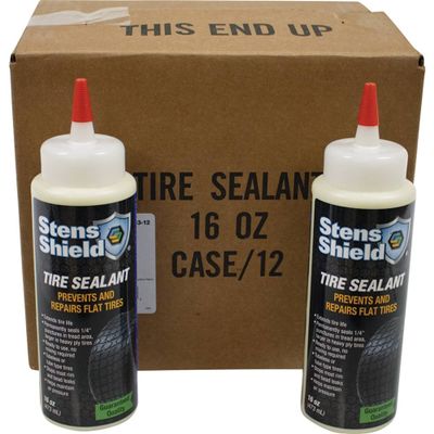 Stens 750-003-12 Tire Sealant 16 oz Size, Permanently Seals 1/4" punctures in Tread Area and Larger in Heavy ply Tires, Premium tire sealant, Prevents and Repairs Flat Tires