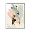 Stupell Industries Stretching Yoga Pose Strength Text Floral Border, Design by Victoria Barnes view 1