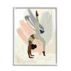 Stupell Industries Stretching Yoga Pose Strength Text Floral Border, Design by Victoria Barnes view 1