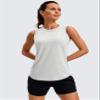 CRZ YOGA Lightweight Workout Tank Tops for Women - Athletic Running Sleeveless Shirts Racerback High Neck T-Shirt Silver Mist X-Small view 2