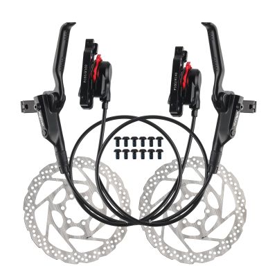 BOLANY Disc Brake Sets Oil Hydraulic MTB Bike Aluminum Alloy Left Front 800mm Right Rear 1400mm Brake Levers with is/PM Adapter Fit MTB Fat Bike E-Bike