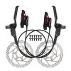 BOLANY Disc Brake Sets Oil Hydraulic MTB Bike Aluminum Alloy Left Front 800mm Right Rear 1400mm Brake Levers with is/PM Adapter Fit MTB Fat Bike E-Bike view 1