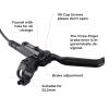 BOLANY Disc Brake Sets Oil Hydraulic MTB Bike Aluminum Alloy Left Front 800mm Right Rear 1400mm Brake Levers with is/PM Adapter Fit MTB Fat Bike E-Bike view 3