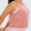 CRZ YOGA Women's Lightweight Racerback Tank Top High Neck Cropped Tank Tops Sleeveless Workout Running Shirts Palermo Pink X-Large view 4