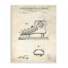 Stupell Industries Hockey Skate Shoe Labeled Diagram Patent Text, Design by Karl Hronek, Beige, 13 x 19 view 1