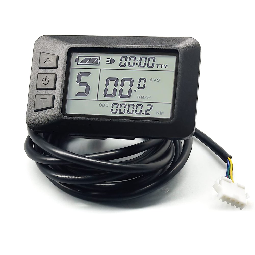 Ebike LCD Display Meter KT-LCD7U 24V 36V 48V 52V Electric Bike Conversion Kit Display for KT Controller (LCD7U SM Plug)