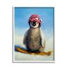 Stupell Industries Snowy Penguin Chick Snowboarding Sports Red Goggles, Design by Lucia Heffernan view 1