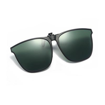 Polarized Clip On Flip Up Sunglasses Over Prescription and Reading Glasses Frames UV Protection Sun Glasses for Driving