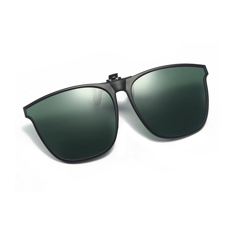 Polarized Clip On Flip Up Sunglasses Over Prescription and Reading Glasses Frames UV Protection Sun Glasses for Driving