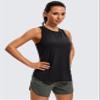 CRZ YOGA Lightweight Workout Tank Tops for Women - Athletic Running Sleeveless Shirts Racerback High Neck T-Shirt Black Large view 2