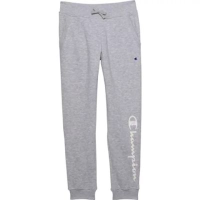Champion Girls Paisley Fleece Joggers,Oxford Grey Heather, Small