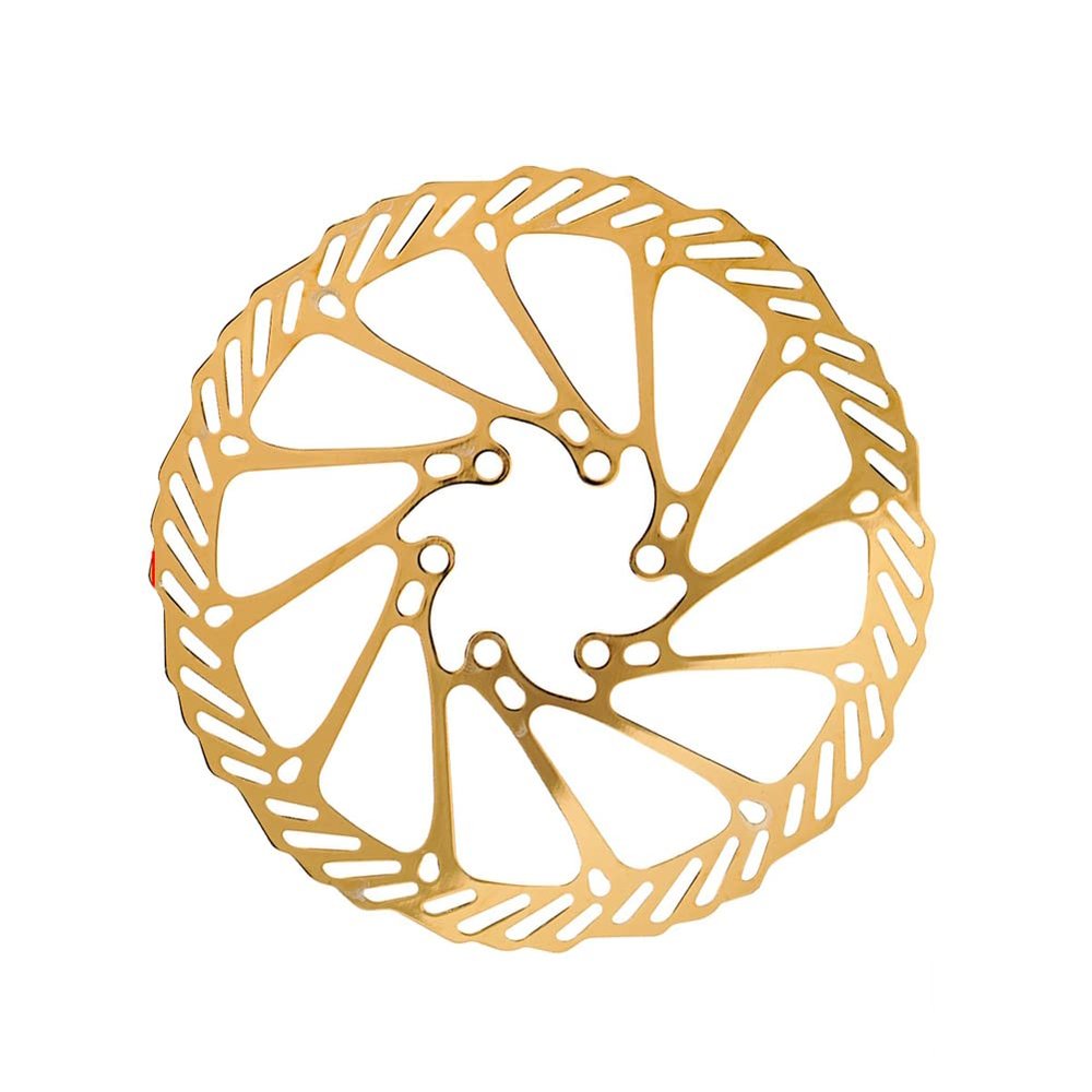 SEADEAR Bike Disc Brake Rotor with 6 Bolts, 160mm Bicycle Rotors Bicycle Decoration Accessories for Road Bike MTB BMX Mountain Bike Gold