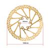 SEADEAR Bike Disc Brake Rotor with 6 Bolts, 160mm Bicycle Rotors Bicycle Decoration Accessories for Road Bike MTB BMX Mountain Bike Gold view 2