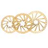 SEADEAR Bike Disc Brake Rotor with 6 Bolts, 160mm Bicycle Rotors Bicycle Decoration Accessories for Road Bike MTB BMX Mountain Bike Gold view 3