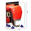 Better Display Cases Acrylic Vertical Boxing Glove Display Case with Mirror Case,Navy Blue Risers and Clear Base - 8" x 6" x 14" (A092/V18) view 2